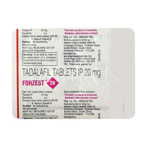 Tadalafil sun 20mg avis